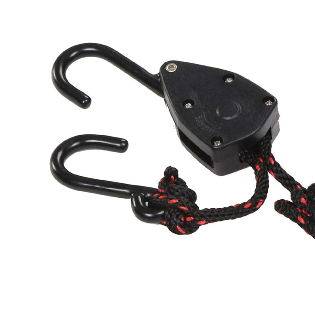 Acronde 4Pcs 1/8'' 6Ft Adjustable Heavy Duty Rope Hanger Ratchet Kayak And Canoe Bow And Stern Tie Downs Straps (6)