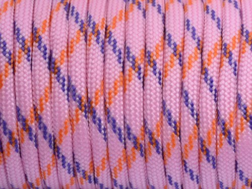 7 Strand Core 550lb Paracord Parachute Cord Lanyard Mil Spec Type III-100ft (Light Pink Camo(89#))