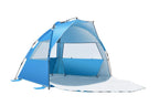 Beach Tent-Outdoors Easy Up Cabana Tent Sun Shelter Beach Umbrella, Deluxe Large For 4 Person Blue