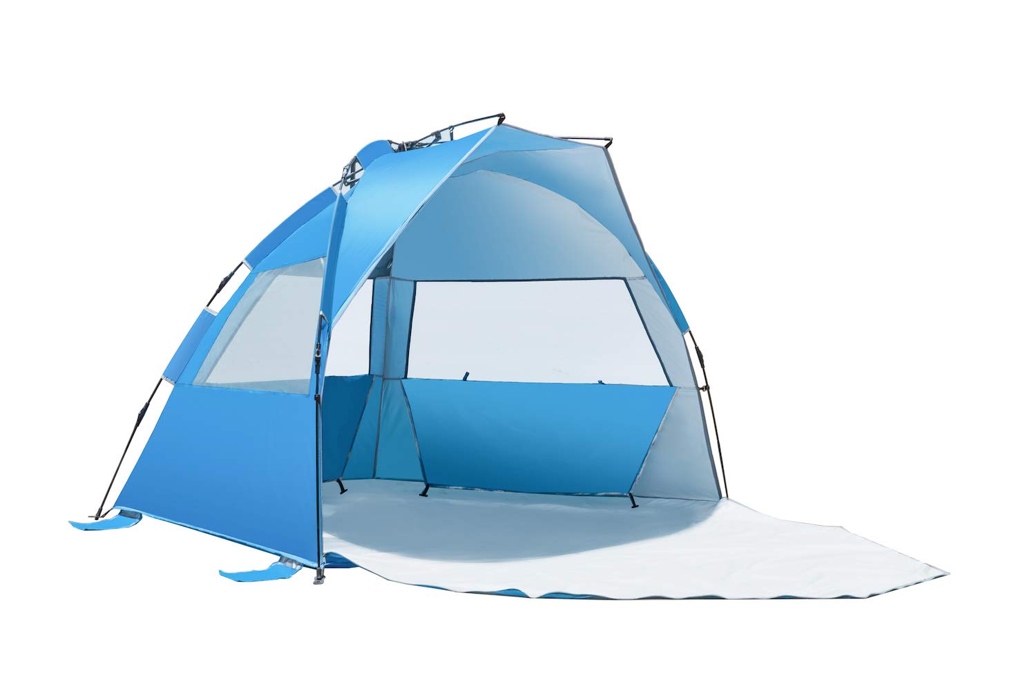 Beach Tent-Outdoors Easy Up Cabana Tent Sun Shelter Beach Umbrella, Deluxe Large For 4 Person Blue