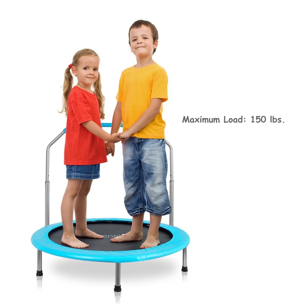 Serenelife 36'' Inch Portable Fitness Trampoline - Sports Trampoline For Indoor And Outdoor Use - Professional Round Jumping Car