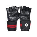 Nivia Wristlock Weightlifting Gloves Genuine Leather with 3 Designed for Weight Lifting/Fitness & Gym/Hook and Loop Closure fo