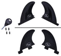 Ho Stevie! Surfboard Side Bite Fins/Rear Trailer Fins (Twin Tab Or Single Tab) [Choose Color] (Black, Twin Tab)