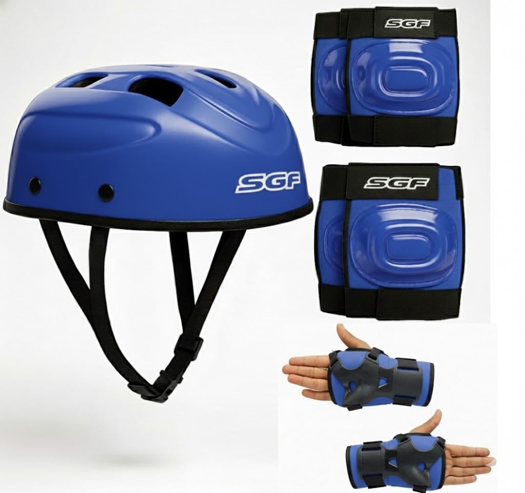 SG FITNESS Kids Protective Gear Set for Roller Skating, Skateboarding & Cycling |for Kids 5 to 12 Years (Blue) | Knee and Elbow