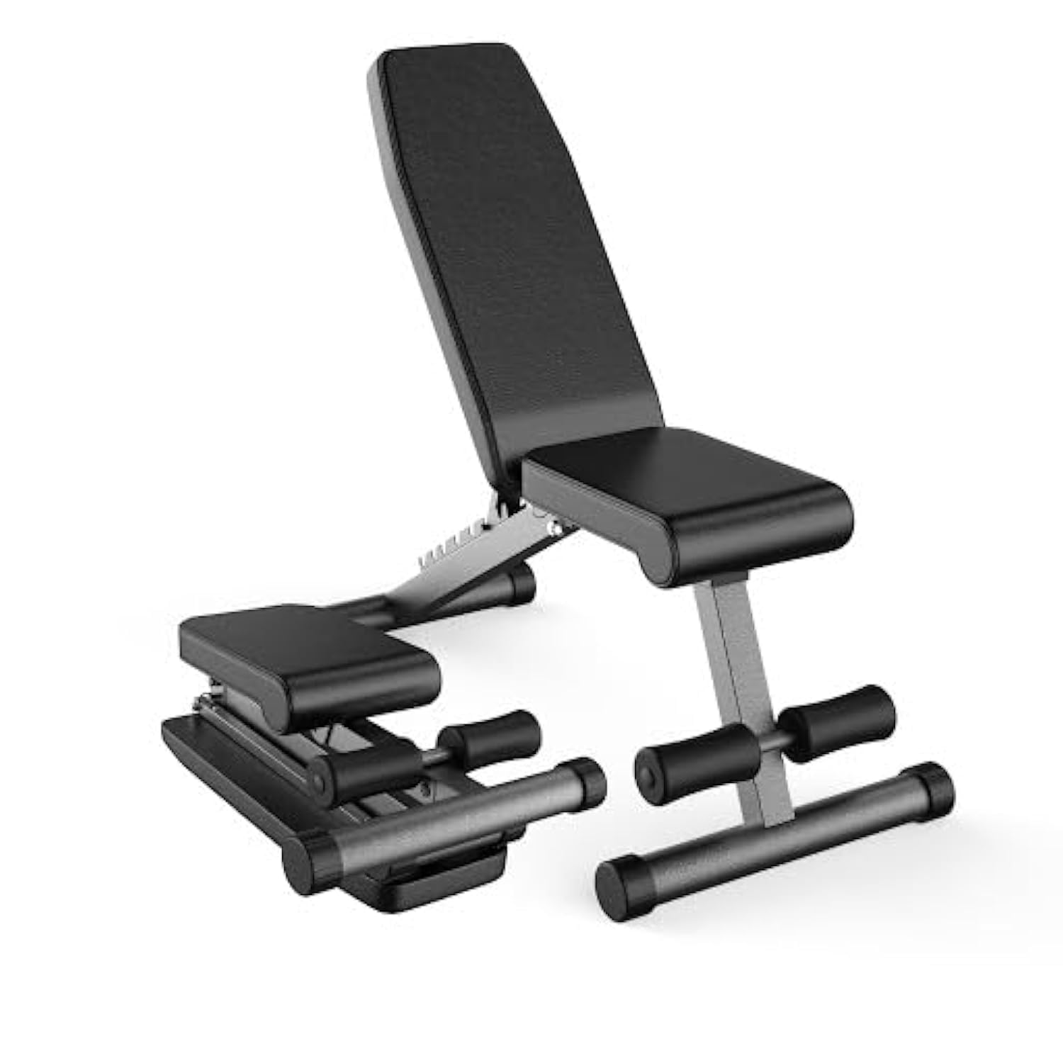 Finer Form 5-In-1 Weight Bench, Adjustable & Foldable For Bench Press, Strength Training And Full Body Workout. Perfect For Dumb