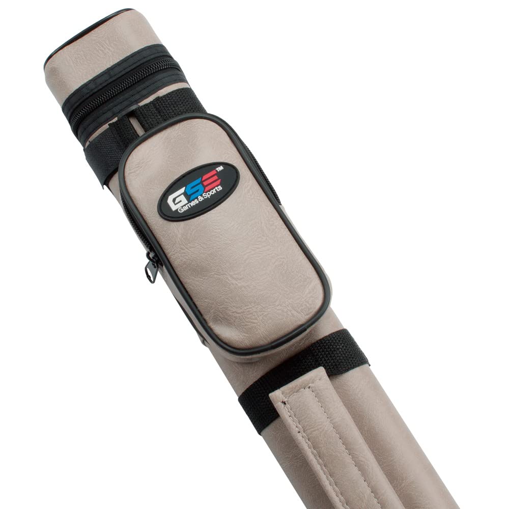 Gse 2X2 Deluxe Hard Billiard Pool Cue Stick Carrying Case, Billiard Cue Case, Billiards Accessories (Square - Grey)