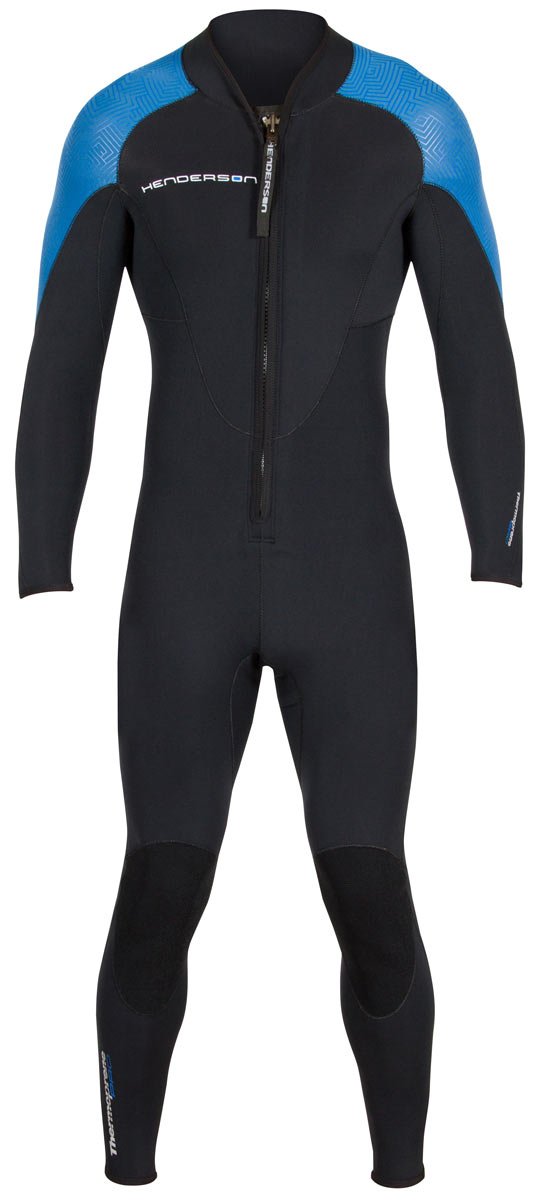 Henderson 3Mm Thermoprene Pro Men? Front Zip Jumpsuit, Black/Blue, L