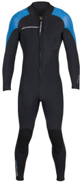 Henderson 3Mm Thermoprene Pro Men? Front Zip Jumpsuit, Black/Blue, L