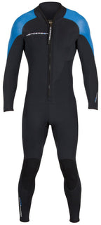 Henderson 3Mm Thermoprene Pro Men? Front Zip Jumpsuit, Black/Blue, L