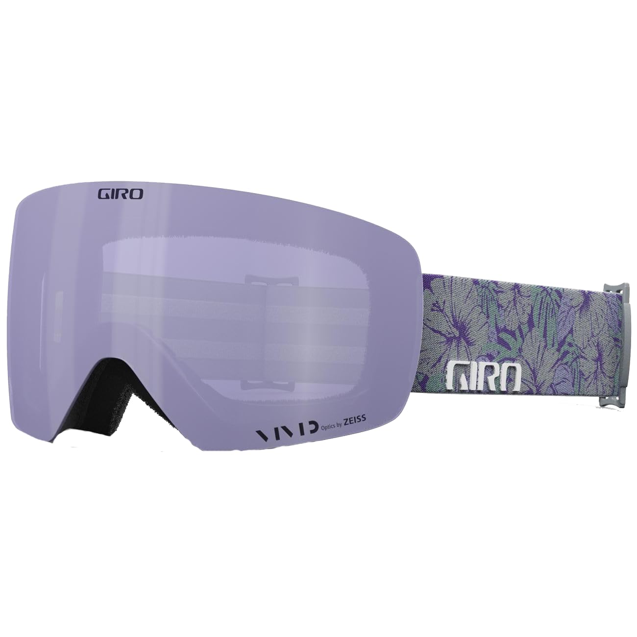 Giro Contour RS Ski Goggles - Snowboard Goggles for Men & Women - Grey Botanical Strap with VIVID Haze/VIVID Infrared Lenses