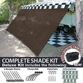 Rv Awning Shade Motorhome Patio Sun Screen Complete Deluxe Kit (Brown) (8X16)