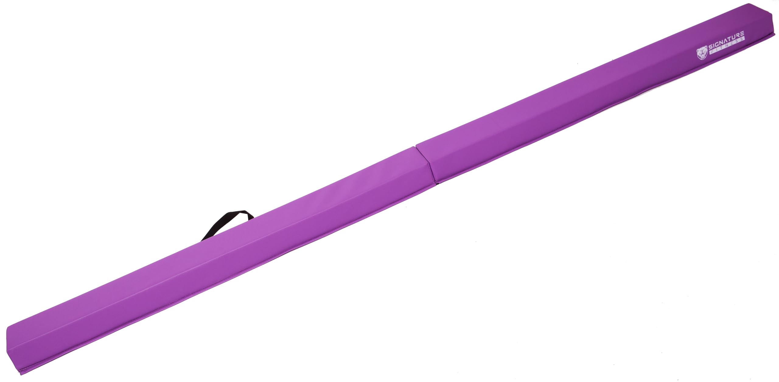 Fitvids 8 Ft Folding Balance Beam Gymnastics Floor Beam With Anti-Slip Bottom And Carrying Handles, Purple