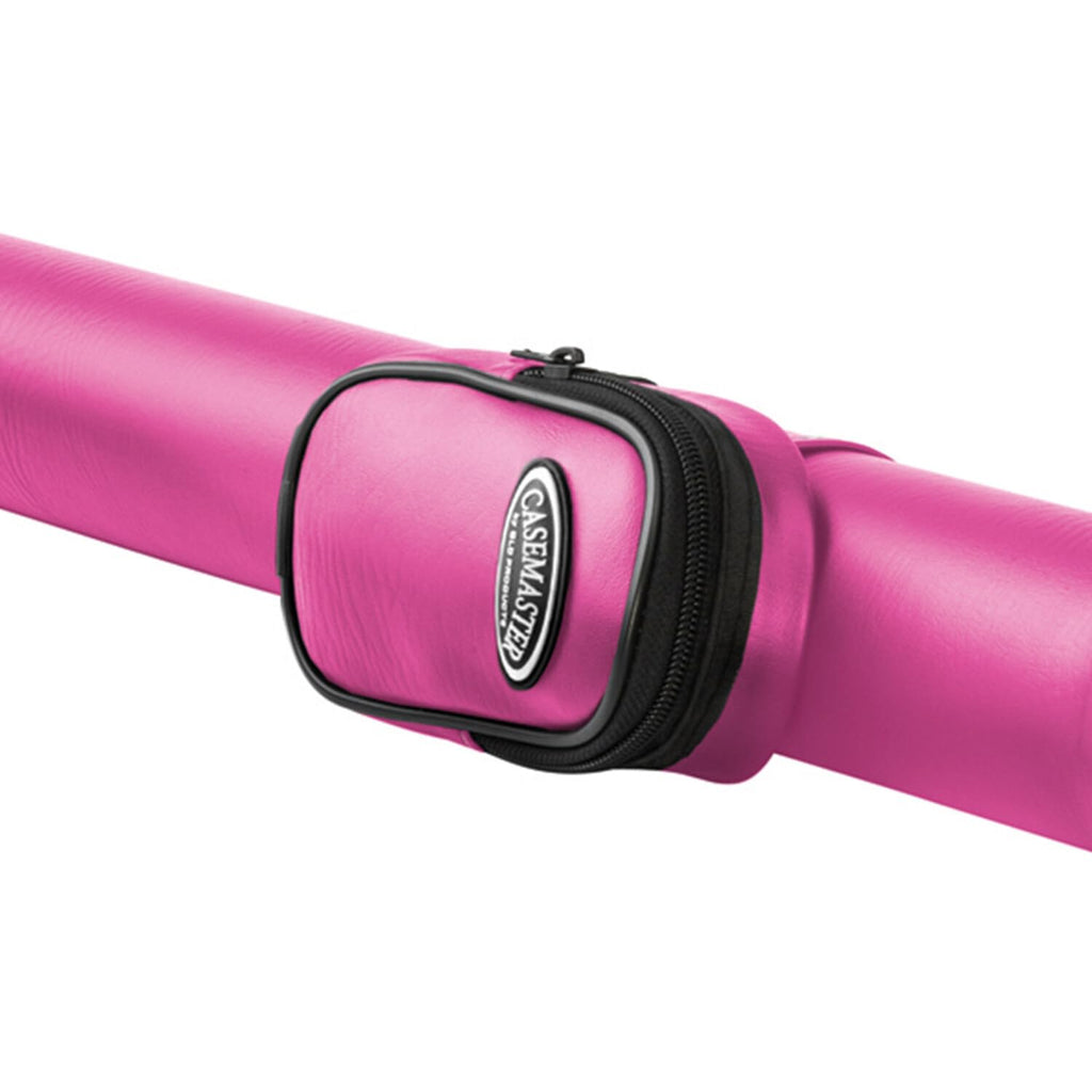 Casemaster Q-Vault Supreme Billiard/Pool Cue Hard Case, Holds 1 Complete 2-Piece Cue (1 Butt/1 Shaft), Pink