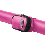 Casemaster Q-Vault Supreme Billiard/Pool Cue Hard Case, Holds 1 Complete 2-Piece Cue (1 Butt/1 Shaft), Pink