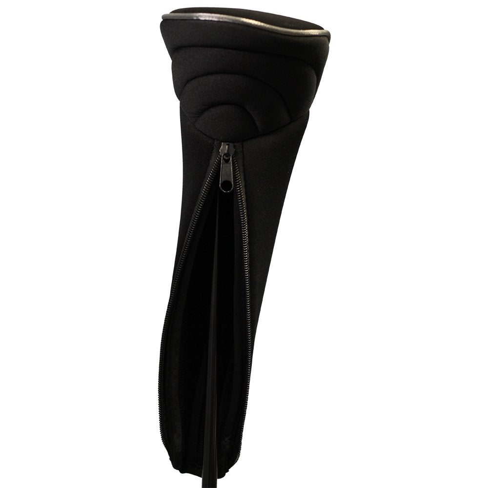Black Golf Zipper Head Cover #9 Fairway Wood Metal Headcover Neoprene Traditional Plain Protective Cover Fits All Fairway Golf C