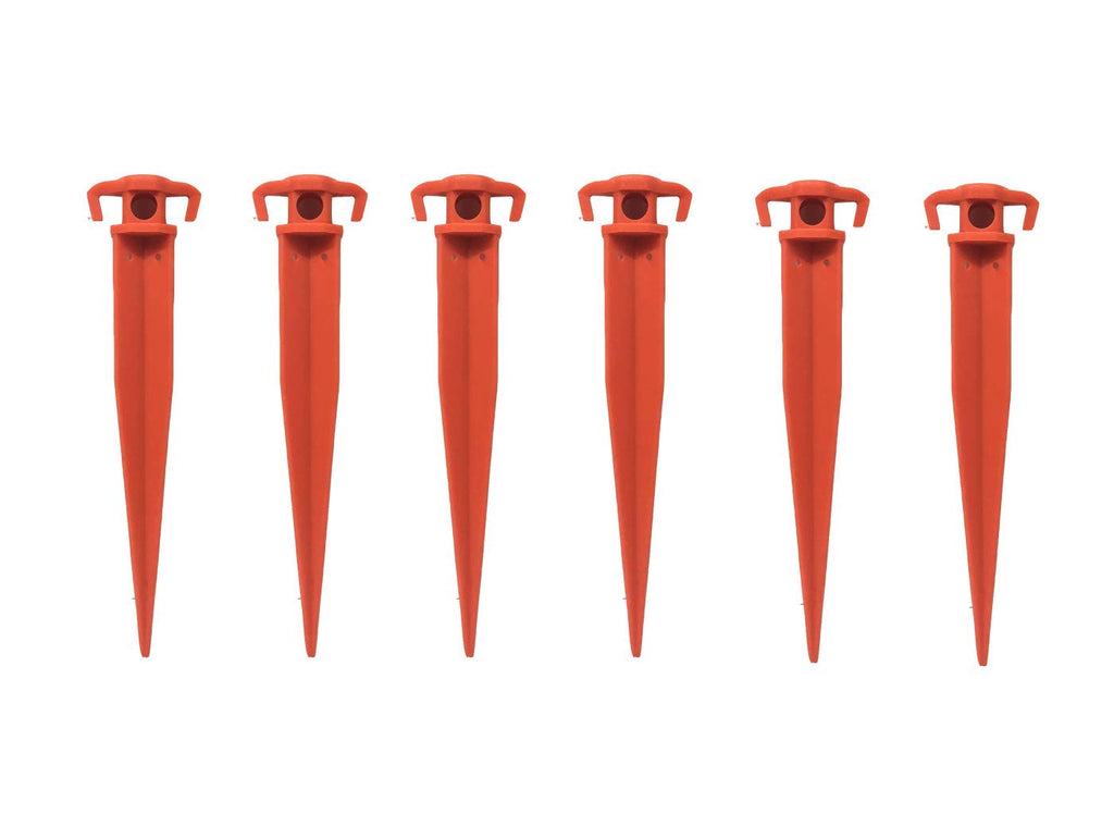 The Um24 Pack Of 6-11Ground Stake Stick Strong Outdoor Camping Tent Or Garden Pegs- Orange (11 Inches - 6Pc)