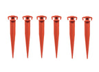 The Um24 Pack Of 6-11Ground Stake Stick Strong Outdoor Camping Tent Or Garden Pegs- Orange (11 Inches - 6Pc)