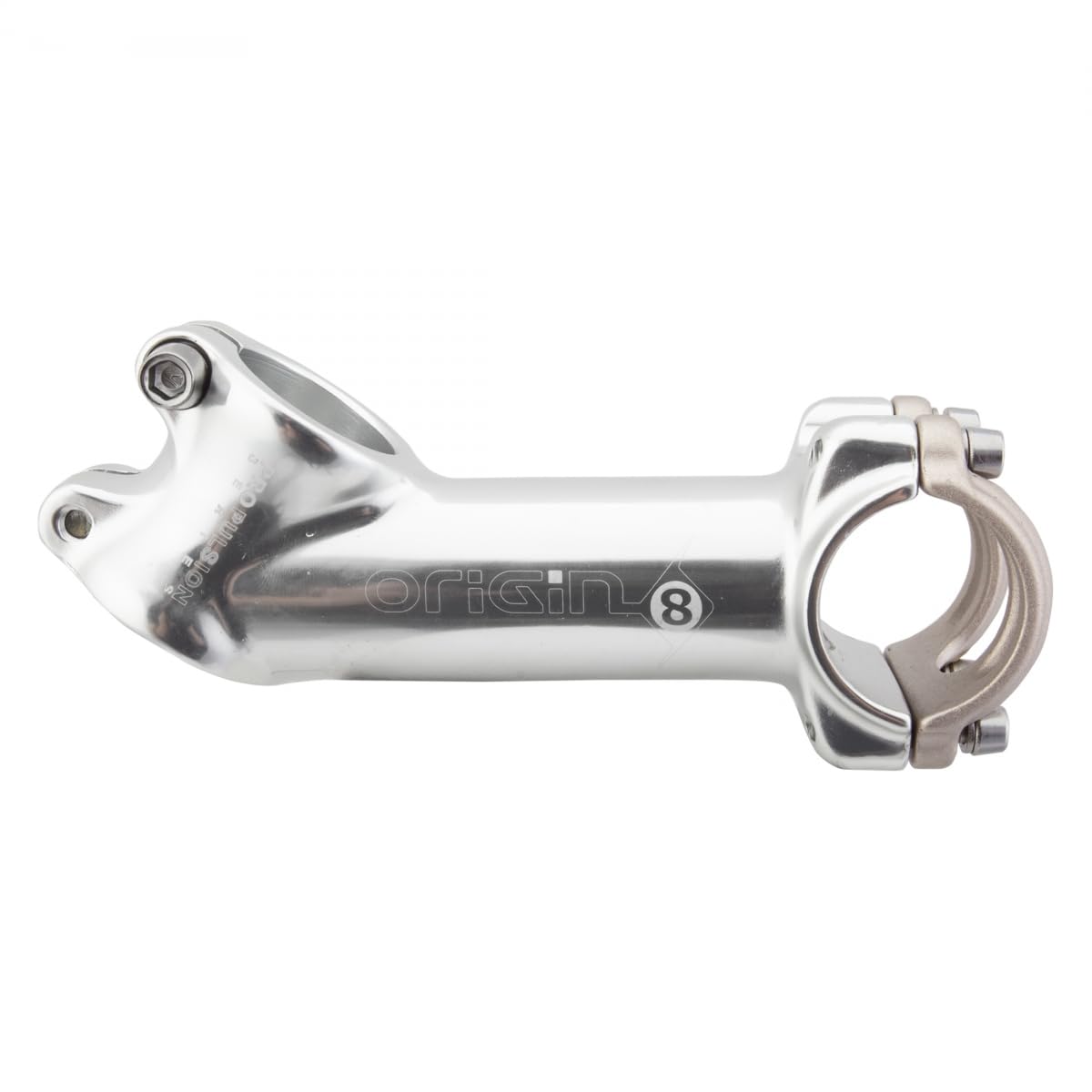 Origin8 Pro Fit Alloy Ergo Stem, 1 Or 1-1/8 X 31.8-25.4/28.6-25.4 X 35D X 110Mm, Silver