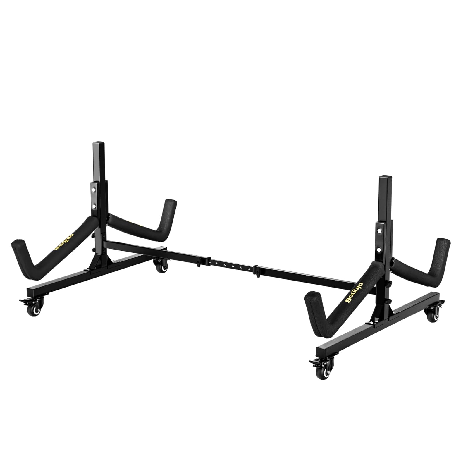 Bonnlo Freestanding Kayak Stand for Canoe, Boat, Paddle Board, SUP, Surfboard - Indoor/Outdoor Storage, Lockable Wheels, Adjusta