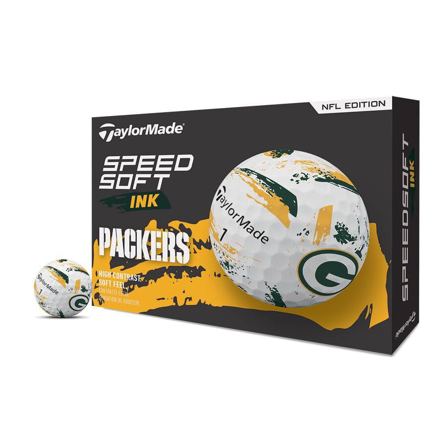 TaylorMade Golf Speed Soft Ink NFL Green Bay Packers Dozen