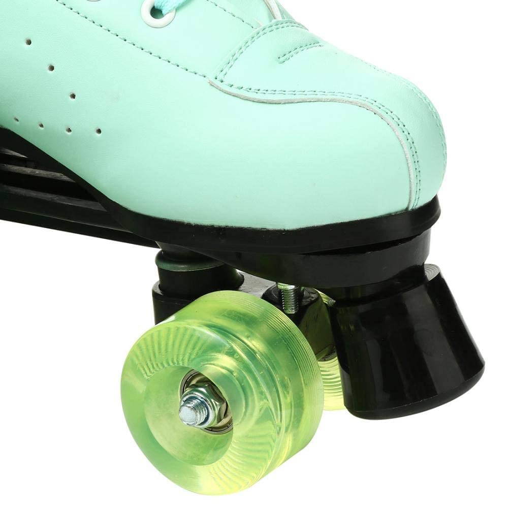 Risup, Roller Skates For Women And Men Cowhide High-Top Shoes Classic Double-Row Roller Skates Four-Wheel Roller Skates For Men