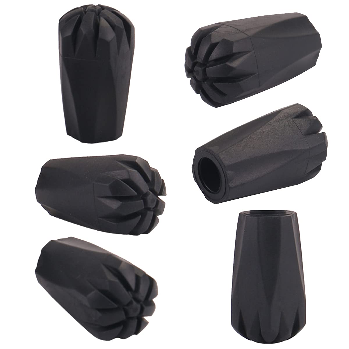 Diooid Hiking Pole Tips Extra Thick And Wear Resisting Trekking Pole Tips Replacement Pole Rubber Tip Protectors Fits Most Stand