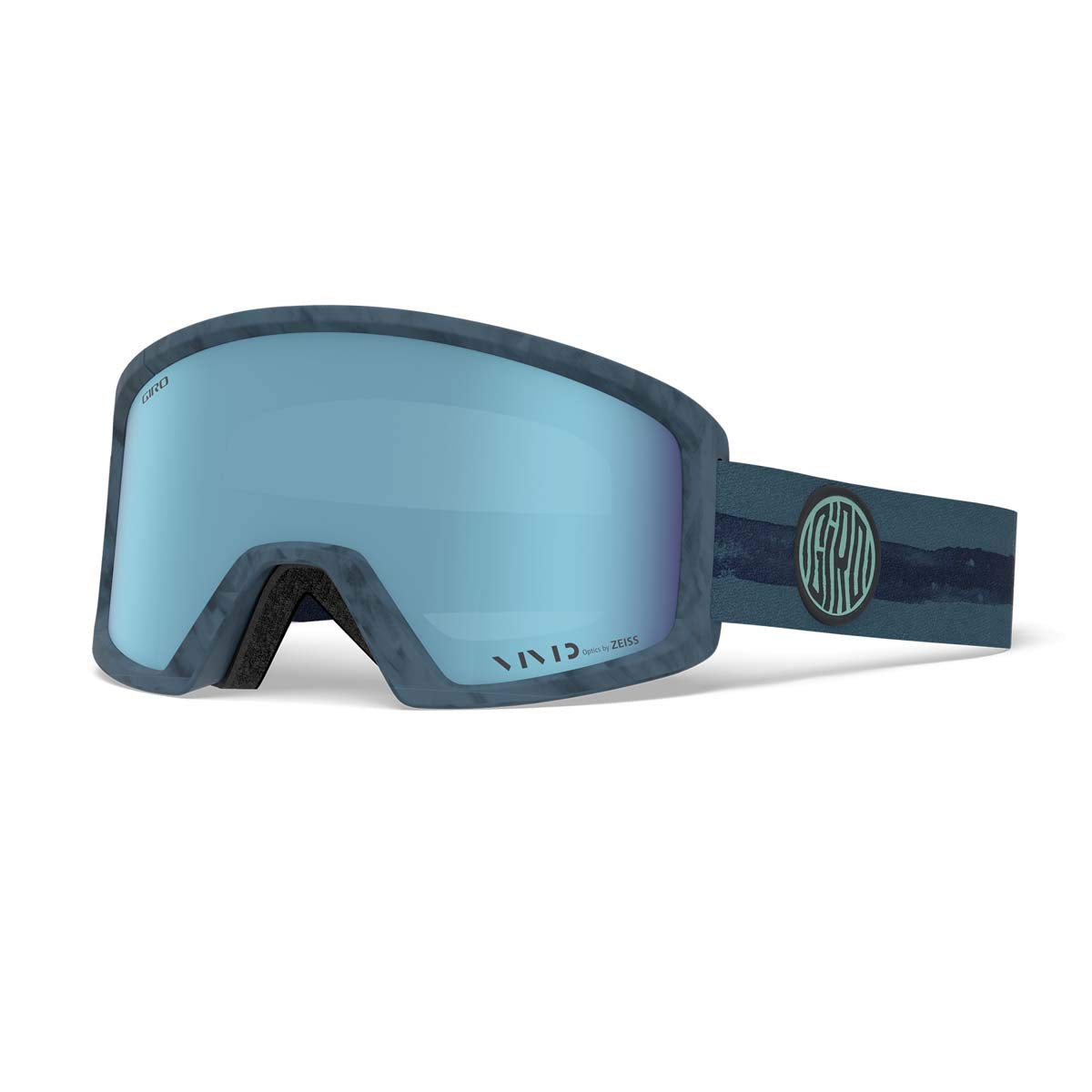 Giro Blok Ski Goggles - Snowboard Goggles for Men & Youth - Storm Dye Line - Vivid Royal