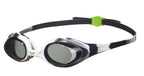 Arena Unisex Spider Junior Youth Swim Goggles For Boys And Girls, Black / White / Clear, Non-Mirror Lens