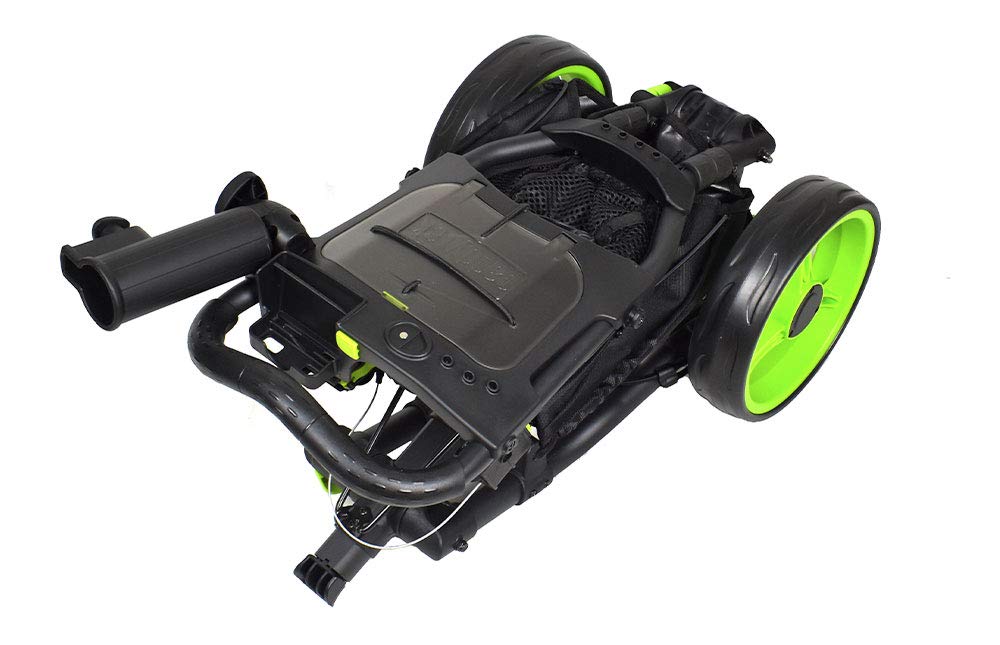 Caddytek 4 Wheel Golf Push Cart - Compact, Lightweight, Close Folding Push Pull Caddy Cart Trolley - Explorer V8, Lime