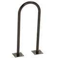Global Industrial U-Rack Bike Rack, Flange Mount, 2-Bike Capacity, Steel Construction, Black Powder Coat Finish, Commercial Bike