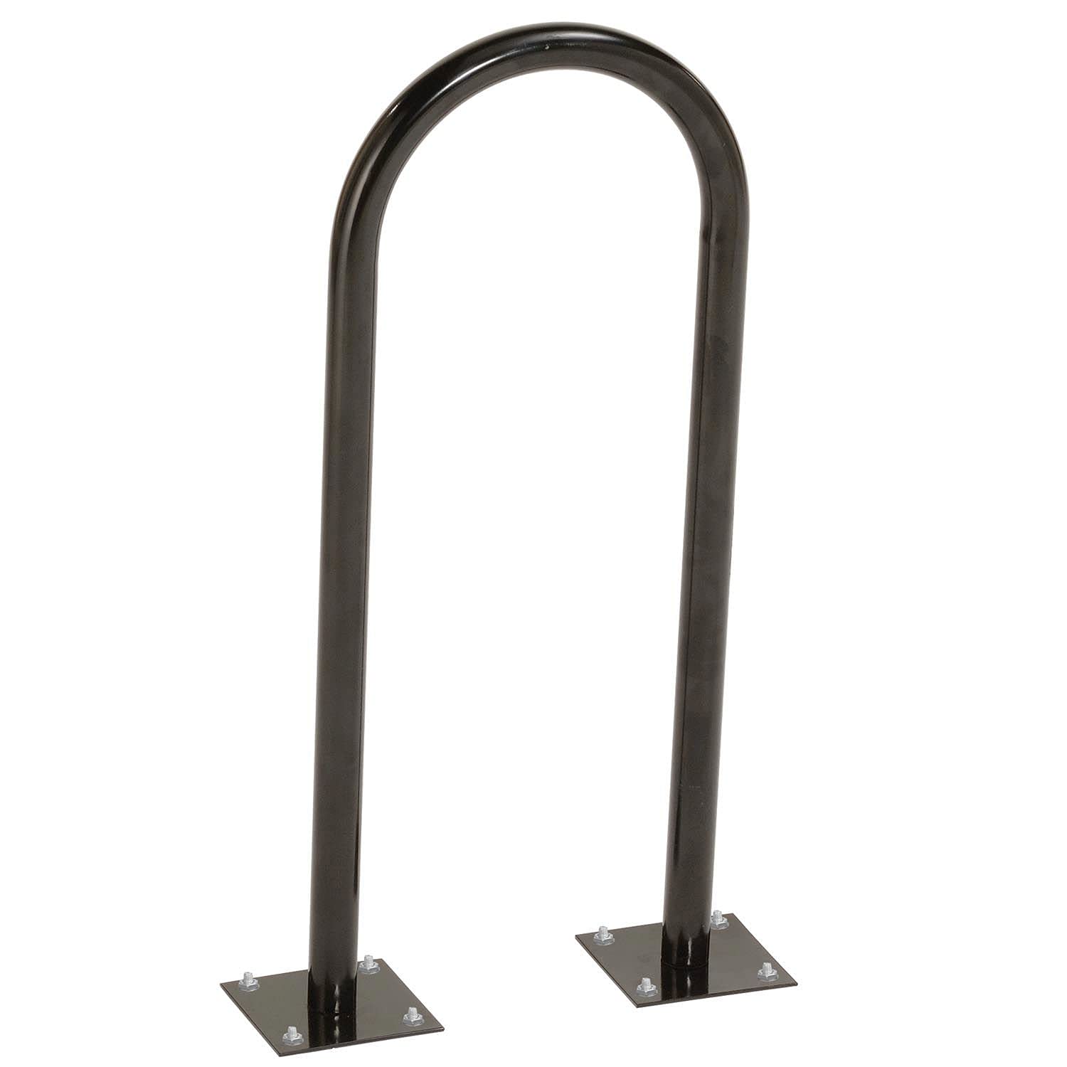 Global Industrial U-Rack Bike Rack, Flange Mount, 2-Bike Capacity, Steel Construction, Black Powder Coat Finish, Commercial Bike