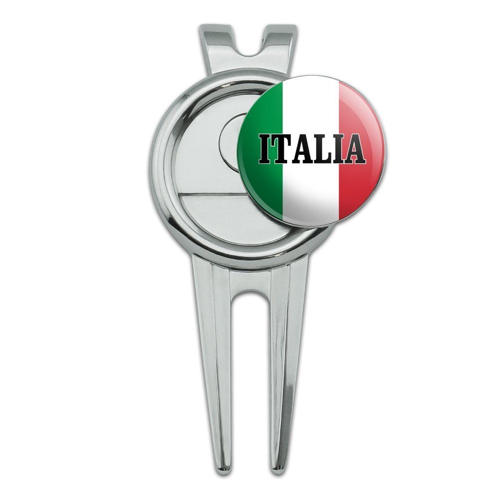 Graphics & More Italia Italy Italian Flag Golf Divot Repair Tool And Ball Marker