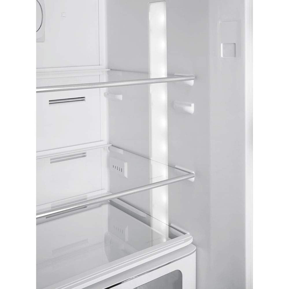 Smeg Fab32 50S Retro Style Aesthetic Bottom Freezer Refrigerator With 1117 Cu Total Capacity, Multiflow Cooling System, Adjustab