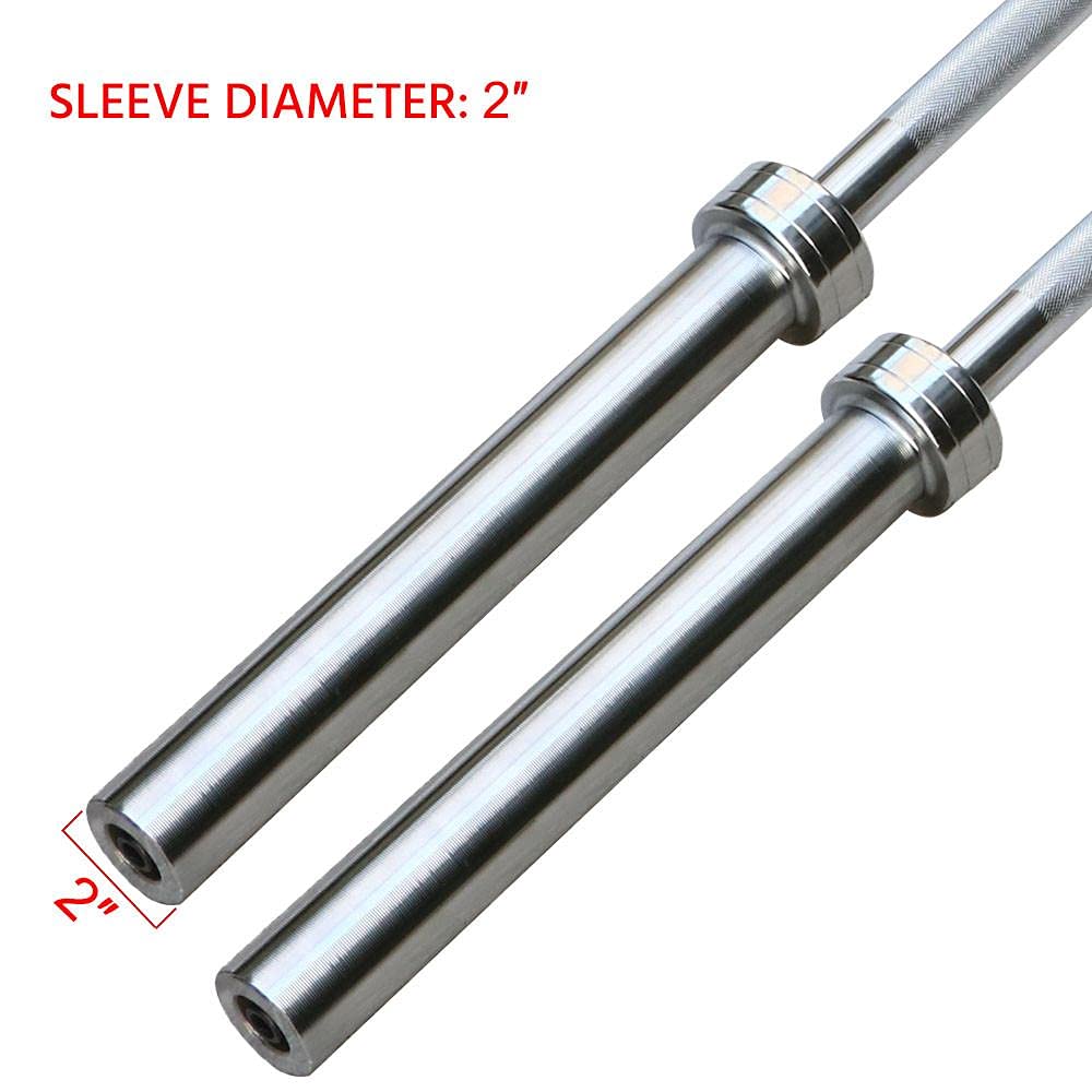 Topeakmart Olympic Barbell Bar 7Ft Chrome Weight Lifting Bar Weighted Exercise Bar Barbell Bar Weight Bench Set
