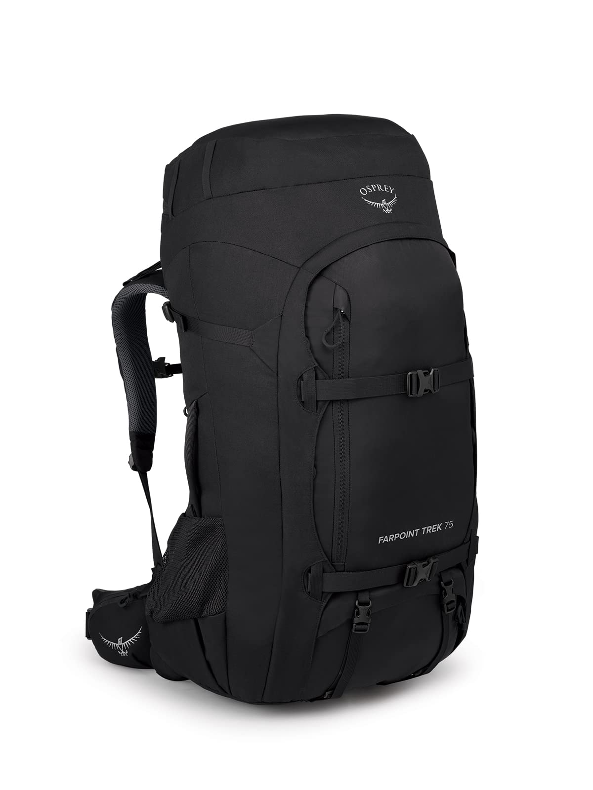 Osprey Farpoint Trek 75L Mens Travel Backpack, Black