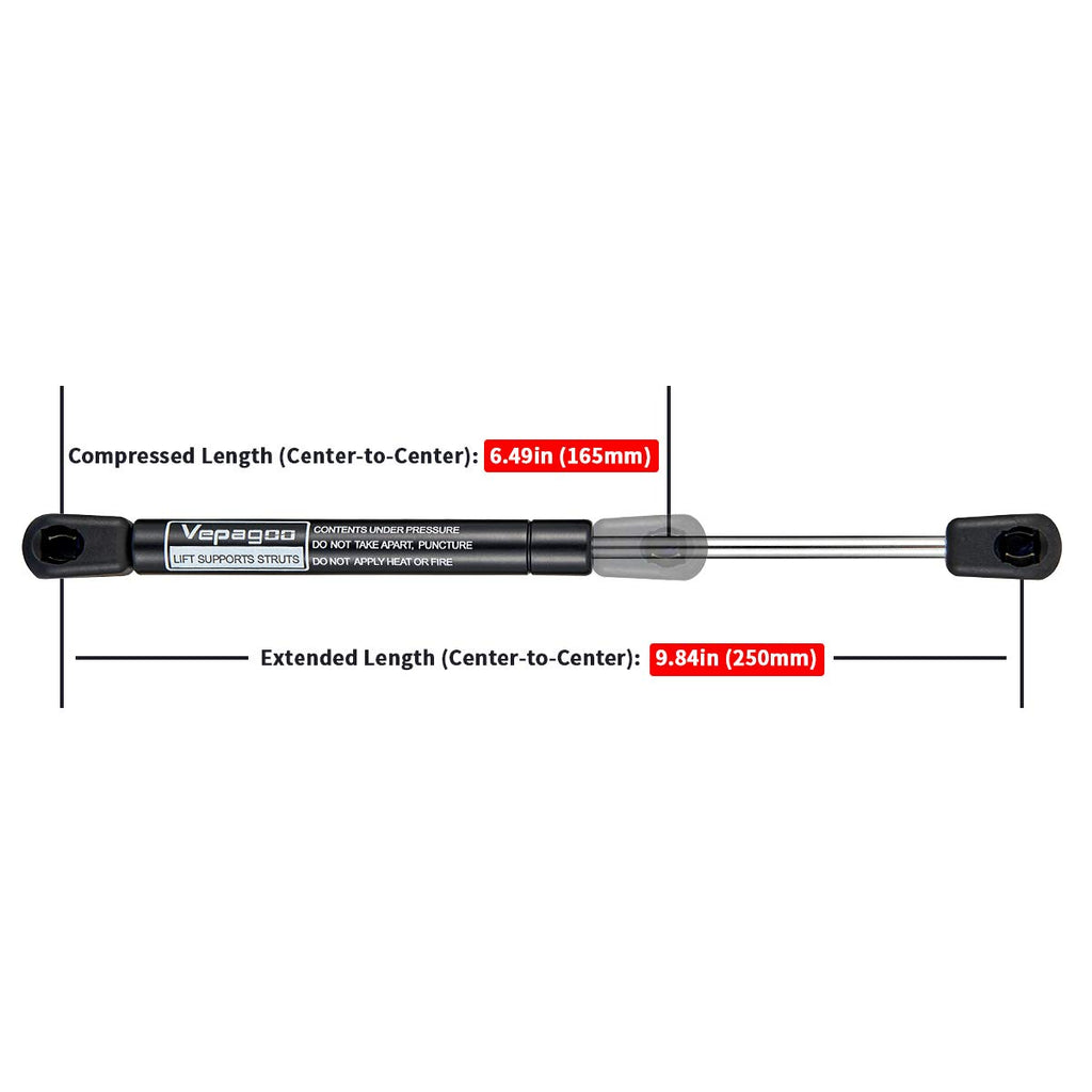 10 Inch 45 Lb200N Gas Shocks Struts Lift For Truck Pickup Tool Box Storage Lid Door,Set Of 2 Vepagoo
