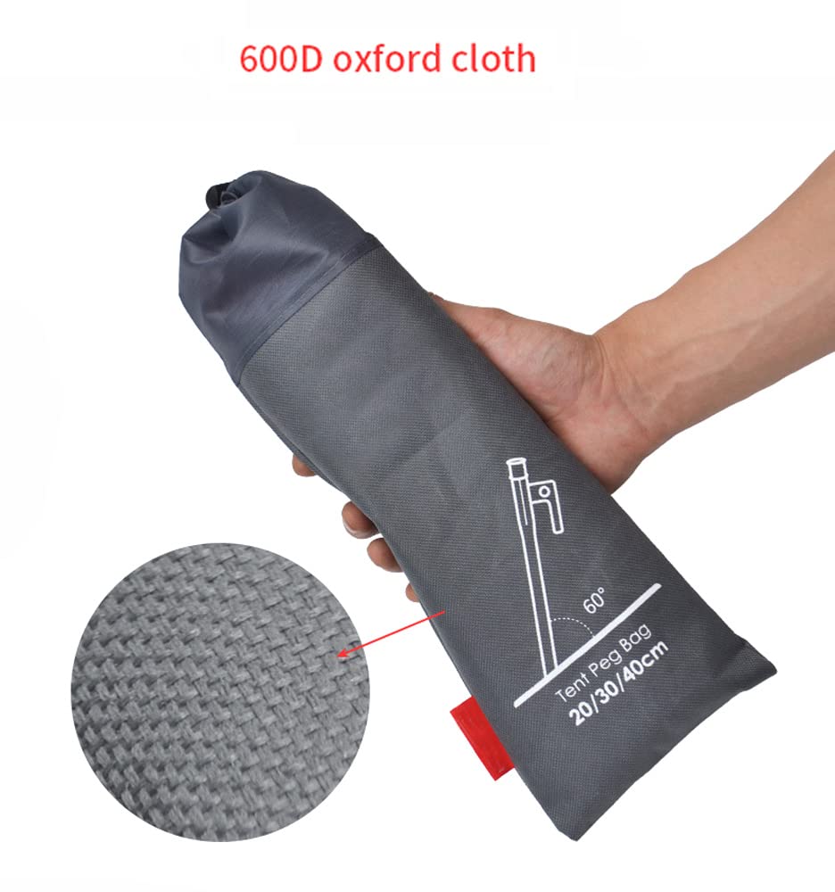 Bluemart 3Pcs Camping Tent Stakes Sleeve Tent Peg Storage Bag Camp Accesorries Bag(L, M, S)