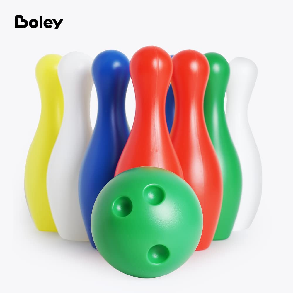 Boley Kids Bowling Set - 12 Piece Colorful Lawn Bowling Games Set - Portable Indoor Or Outdoor Bowling Game - Toddler Bowling Pi