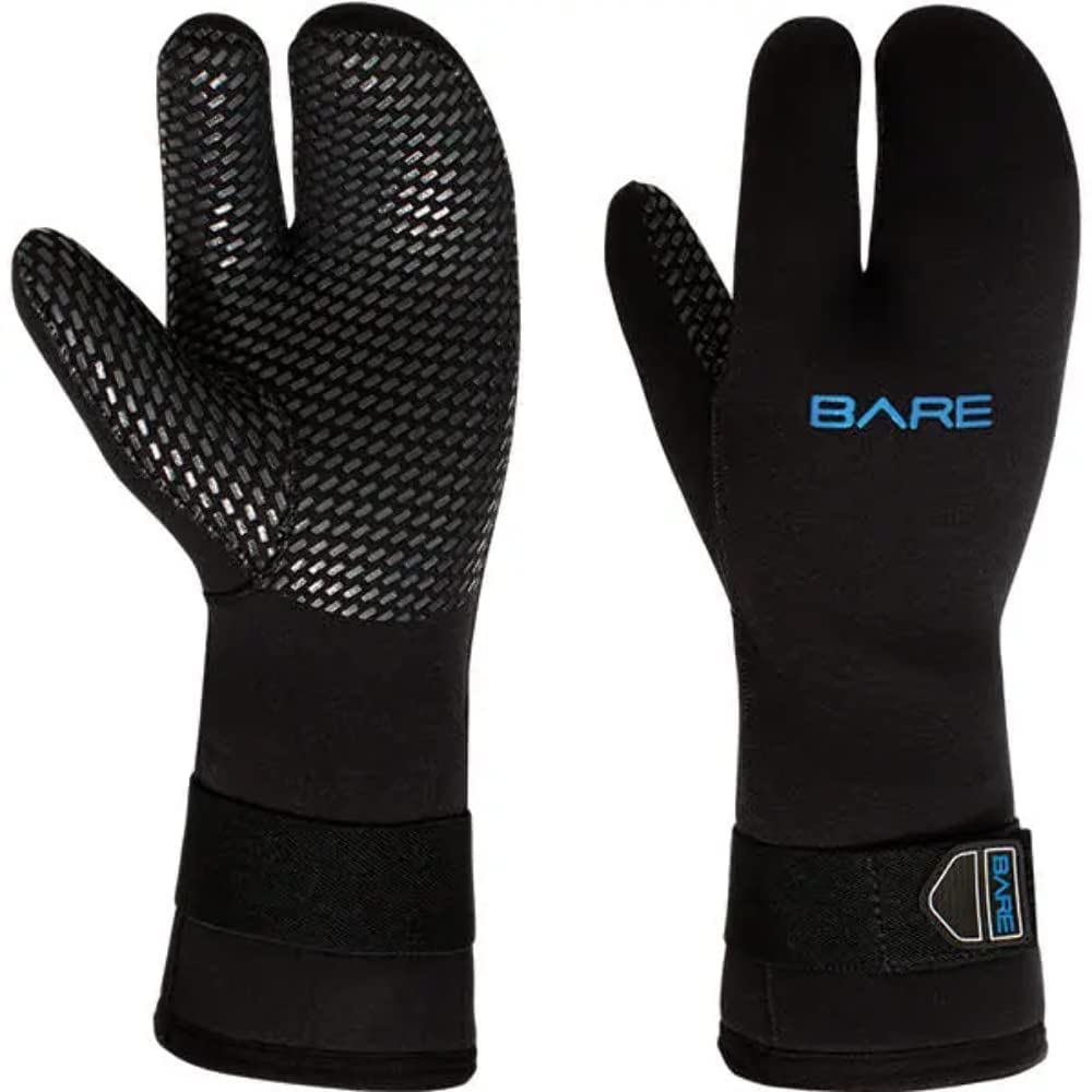 Bare 7Mm 3-Finger Mitt  Designed For Scuba Diving In Colder Waters  3 Finger Design Provides Extra Warmth By Keeping Fingers Clo