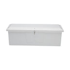 Taylor Made Products Stow 'N Go Medium Fiberglass Dock Box, White (24''H X 72''W X 23''D) - Fiberglass Construction, Uv Gelcoat 