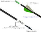 Zhao.Fu 29 Inch Carbon Arrow Practice Hunting Arrows Spine 400 With Removable Tips For Archery Compound & Recurve & Traditional