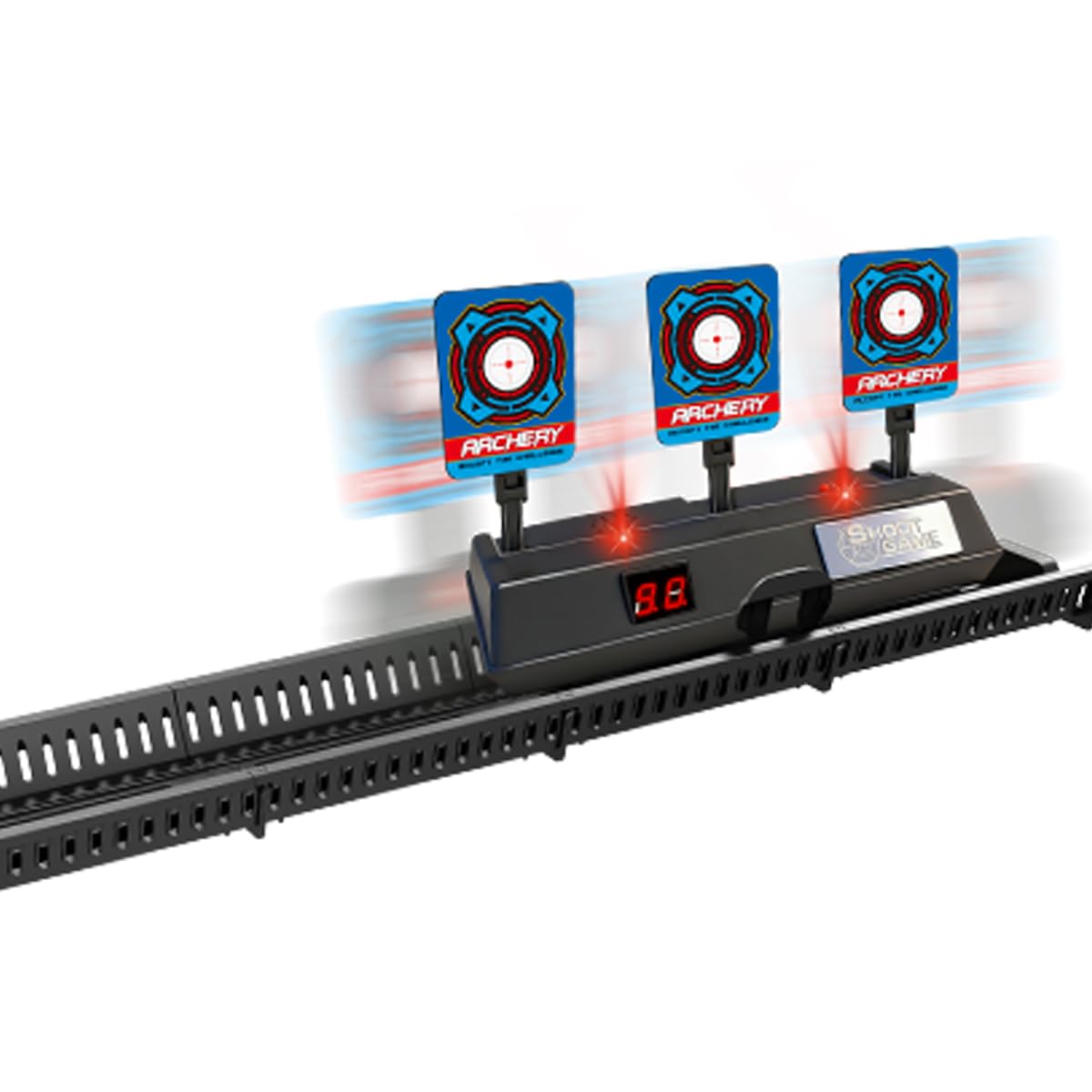 Fully Automatic Track-Moving Targets, Automatic Scoring, with Lights and Sound,Suitable for Soft Bullets,Foam Dart,Water Gel Bla