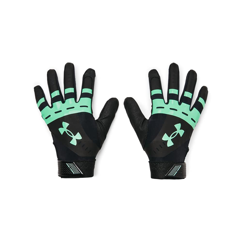 Under Armour Womens Radar Softball Gloves , (002) Black / Antifreeze / Antifreeze , Large