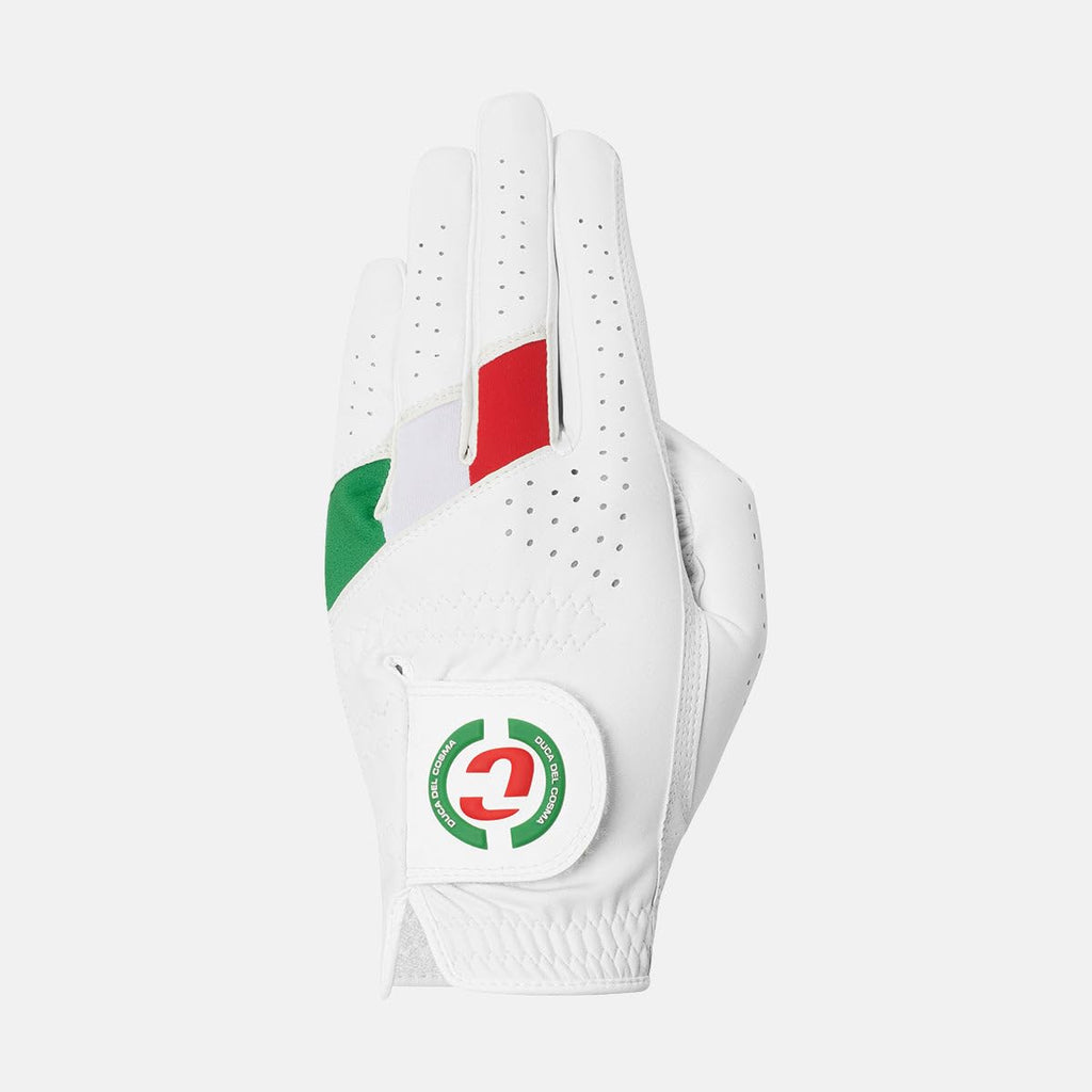 Duca Del Cosma Primavera-White-Green-Red-Left-Mens-Golf-Glove