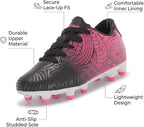 Vizari Cali Youth Firm Ground Soccer Shoes Black/Pink