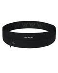 WATERFLY Running Belt Fanny Pack: Slim Waist Bag for Men Women, Workout Fitness Phone Holder for Exercise Marathon Jogging-Black