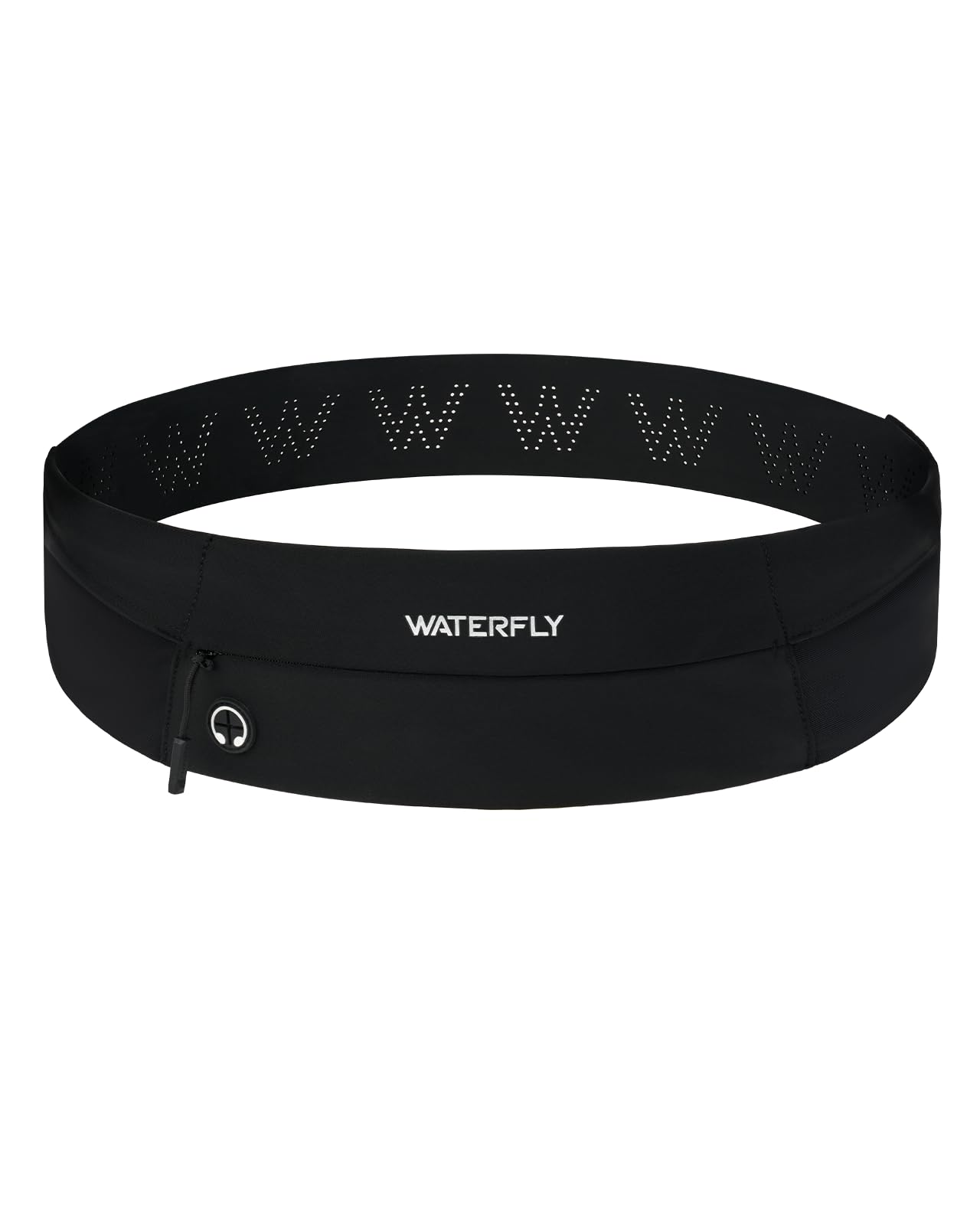 WATERFLY Running Belt Fanny Pack: Slim Waist Bag for Men Women, Workout Fitness Phone Holder for Exercise Marathon Jogging-Purpl