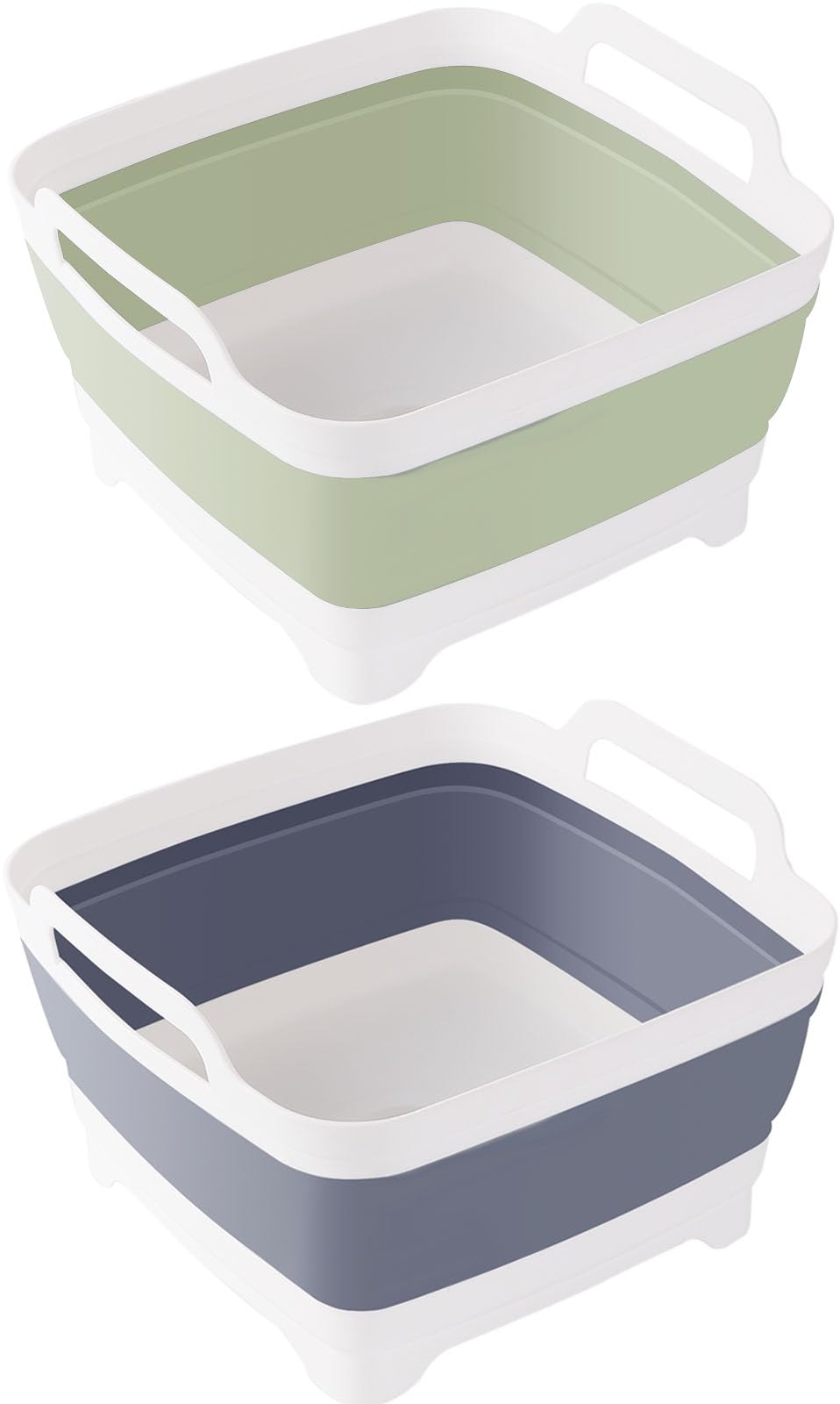 2 Pack Foldable Dish Tub-2 * 9L Dishpan For Washing Dish Tub-Foldable Wash Basin Bucket Portable Sink-Multiuse Collapsible Sink
