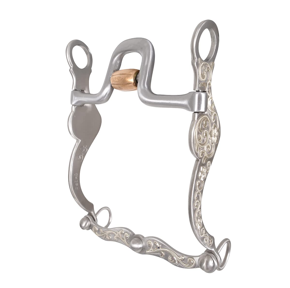 Classic Equine Versatility Shank Cowhorse Bit With Flat Port Roller, 7.25-Inch