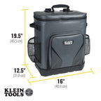 Klein Tools 62810Bpclr Cooler Backpack, 30 Cans Insulated Backpack Cooler, Rugged Bottom, Ideal For Jobsite, Hunting, Camping Or